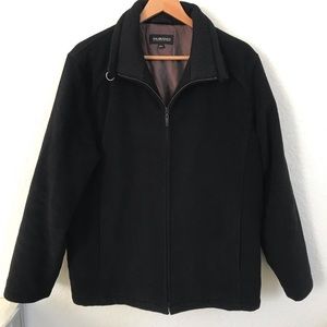 MURANO Mens Black winter coat Wool & Cashmere  L